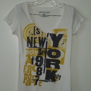 Aeropostale Grunge New York Graphic Studs